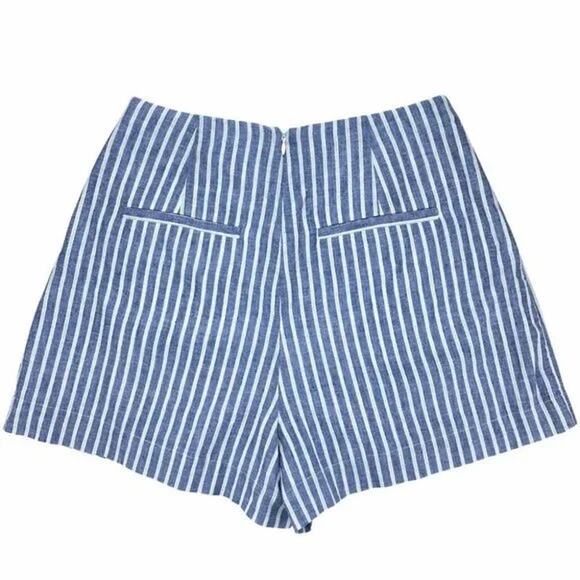 NWT GUESS Hermosa High Ruse Linen Striped Shorts Size Small - Picture 8 of 10